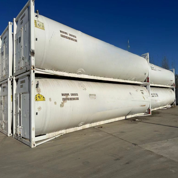 大量回收二手液化天然气船级罐  LNG罐箱  筒壳设计厚度7mm 高真空多层绝热
