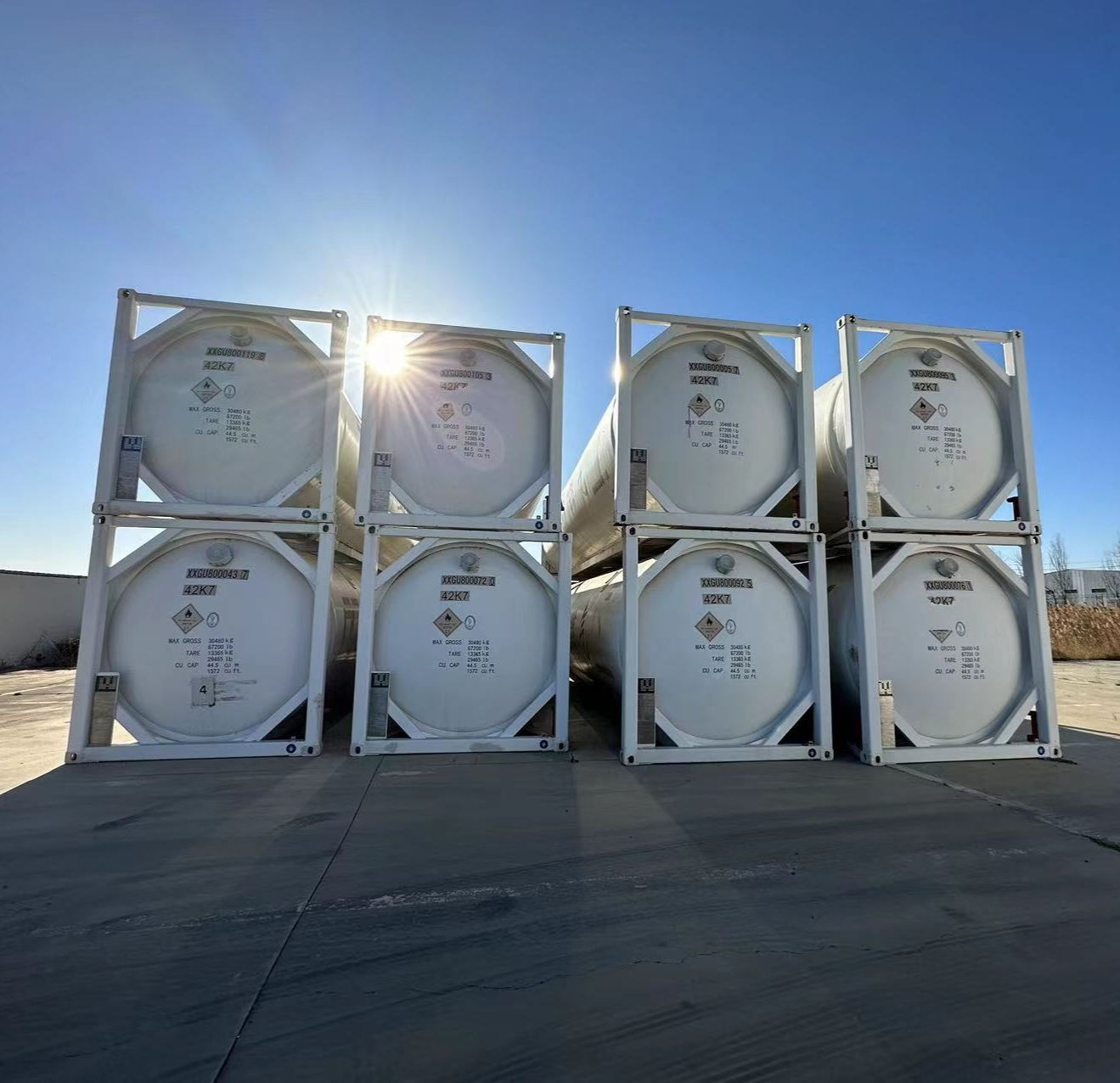 购销标准液化天然气罐箱  容积40m³ 贮运介质LNG  气密性压力0.87MPa